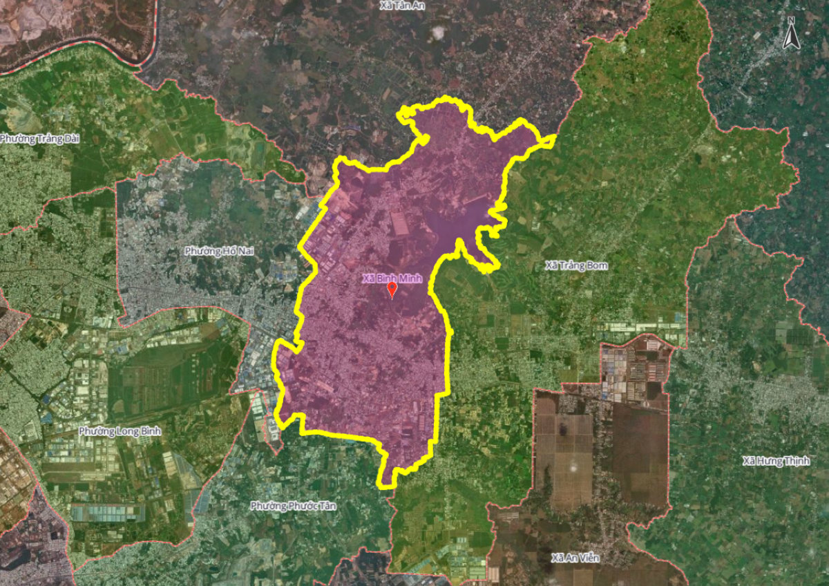 Bản đồ xã Bình Minh mới