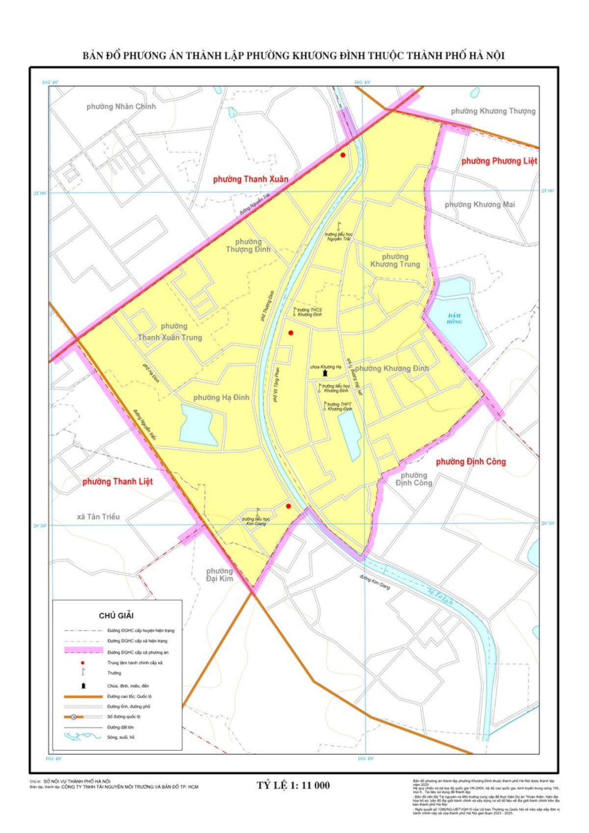Hình ảnh bản đồ phường Khương Đình mới