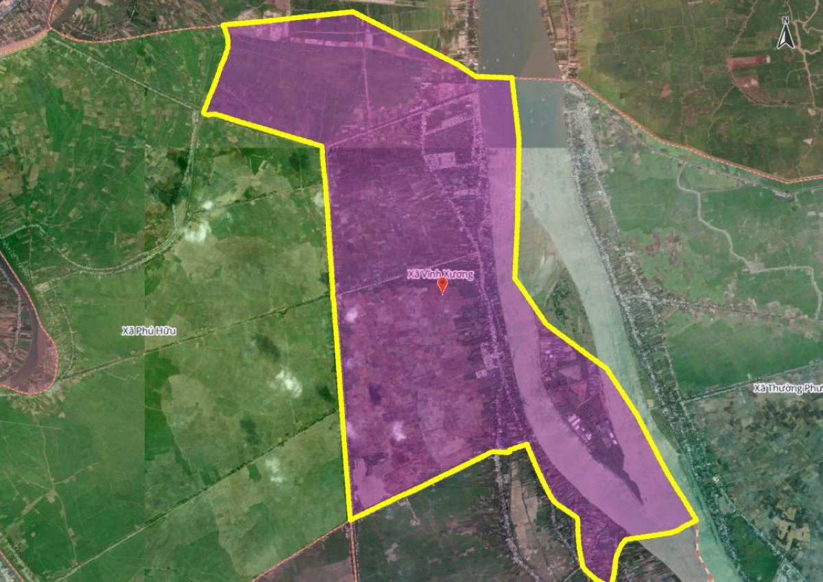 Hình ảnh bản đồ xã Vĩnh Xương mớii